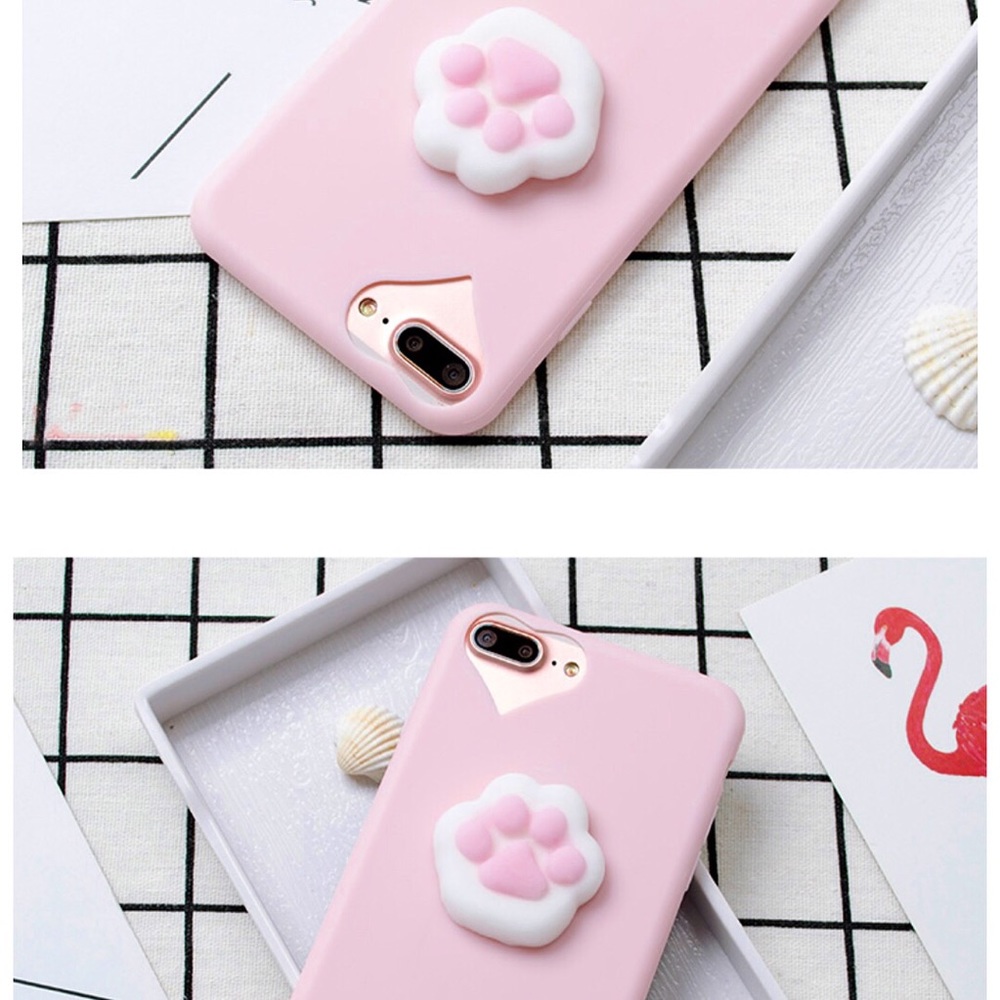 New cute case silicon paw